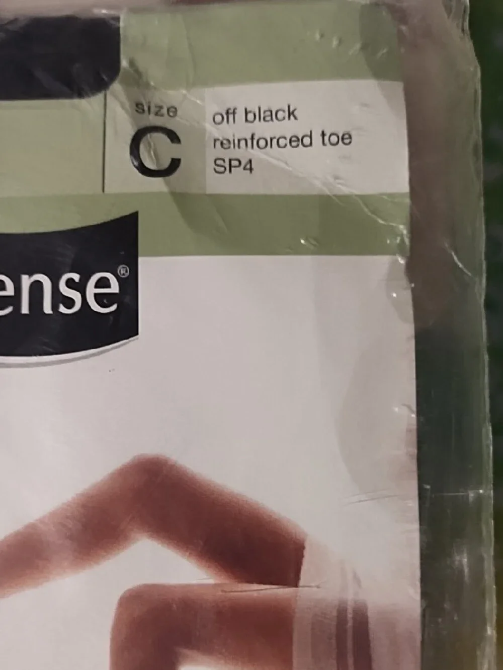 Hanes No Nonsense Ultra Sheer Pantyhose - 2 pair Black & Off Black NIP.